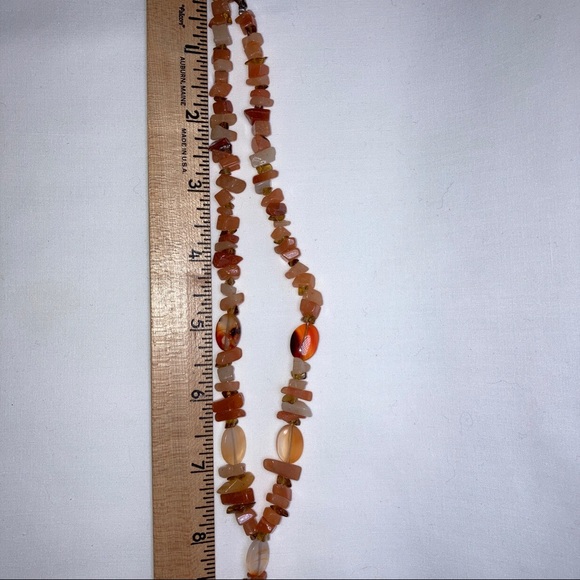 Vintage Red Banded Agate Necklace 10 1/2” Length - Picture 10 of 16